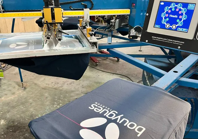 Screen printing in our workshop