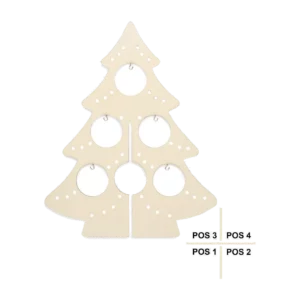 Décoration de sapin en bois personnalisable Silueta