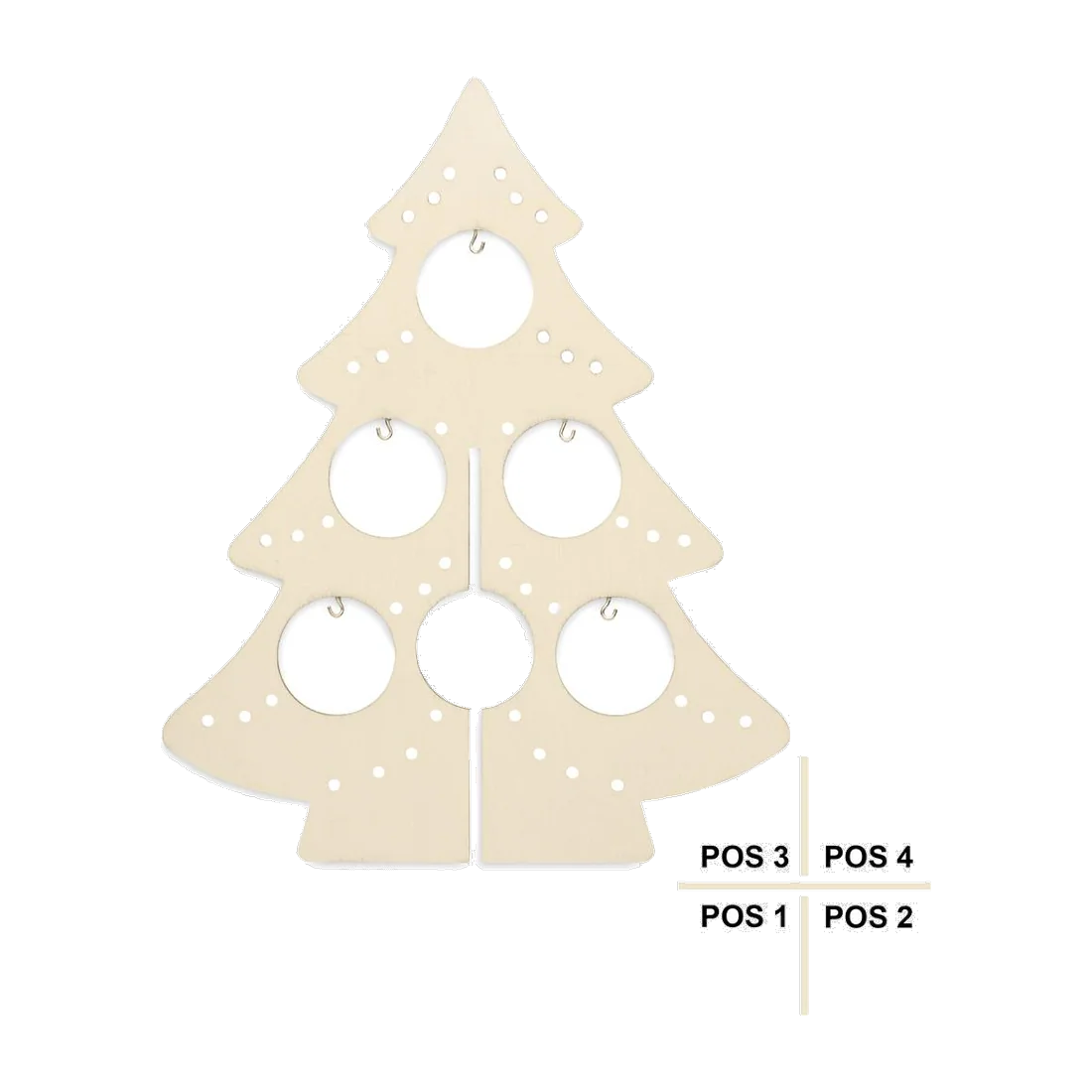 Décoration de sapin en bois personnalisable Silueta
