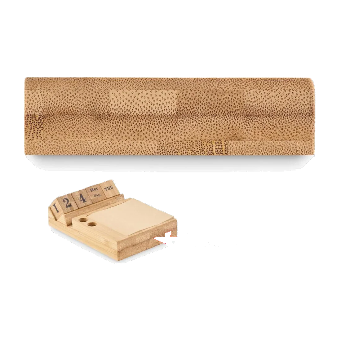 Calendrier de bureau en bambou personnalisable Bootop