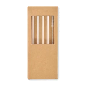 4 pailles verre réutilisables, customisable – Glaw