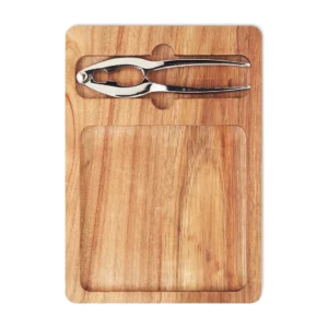 Set de casse-noix en acacia personnalisable Nutplate