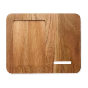 Cadre acacia et chargeur 15W personnalisable Finwood