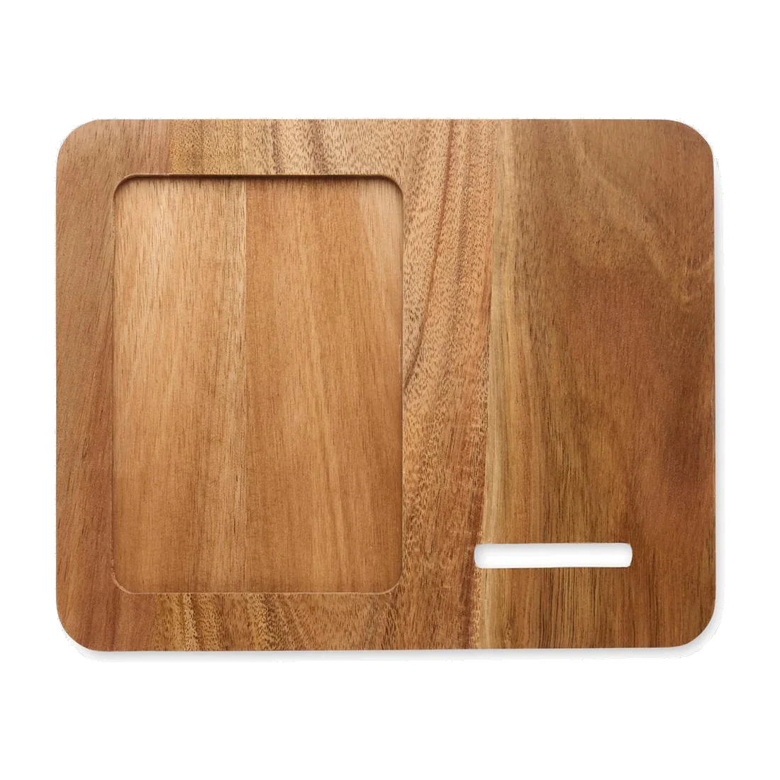 Cadre acacia et chargeur 15W personnalisable Finwood