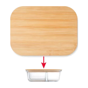 Lunchbox en verre et bambou, customisable – Tundra 3