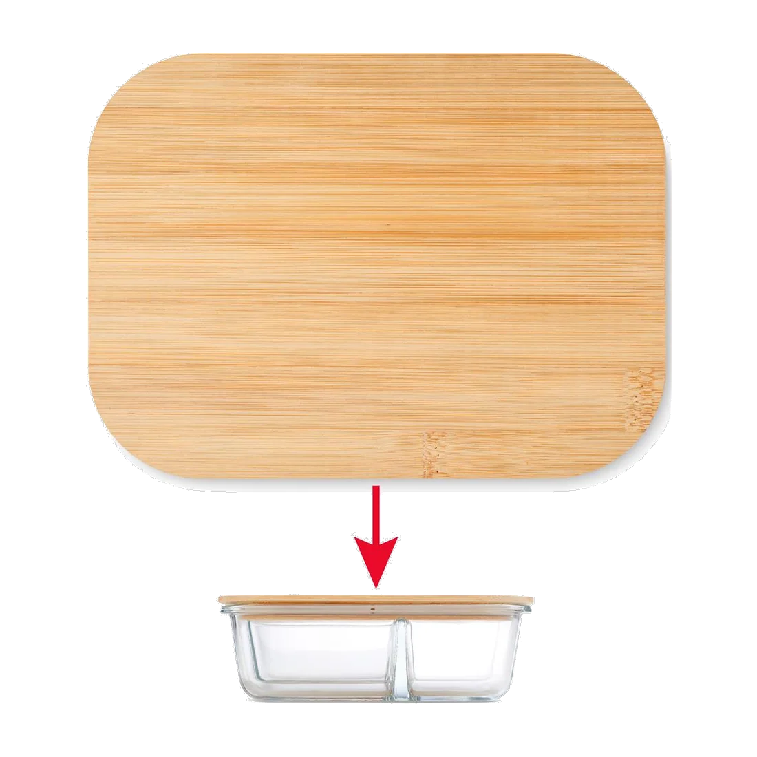 Lunchbox en verre et bambou personnalisable Tundra 3