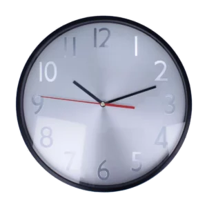 Horloge murale fond argent, customisable – Rondo