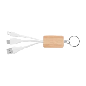 Câble Bambou 3 en 1 personnalisable Clauer