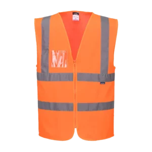 Gilet Haute Visibilité Zippé Bandes Ceinture et Bretelles personnalisable Portwest