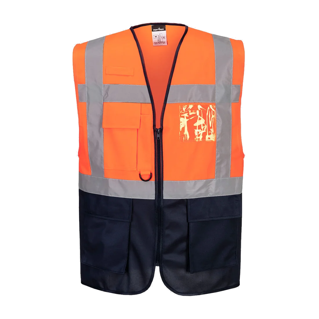 Warsaw Hi-Vis Contrast Executive Vest, customisable – Portwest