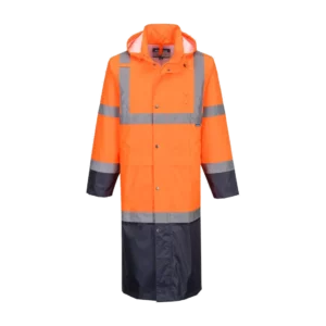 Hi-Vis Contrast Raincoat 122cm, customisable – Portwest
