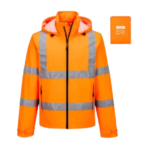 Hi-Vis Lightweight Packable Jacket, customisable – Portwest