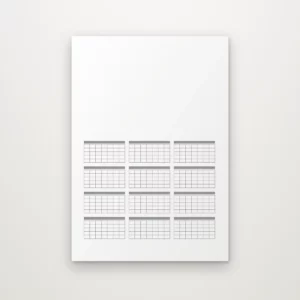 Custom card wall calendar
