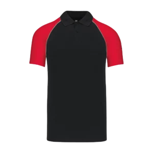 Polo baseball manches courtes personnalisable Kariban