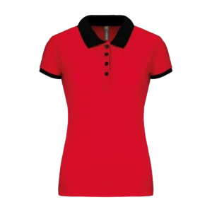 Polo piqué bicolore femme personnalisable Kariban
