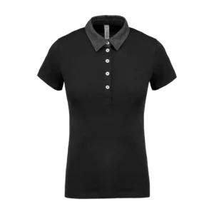 Polo jersey bicolore femme personnalisable Kariban