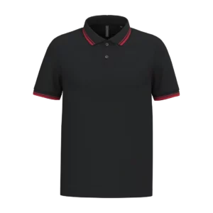 Polo homme manches courtes à liserés contrastés personnalisable Kariban
