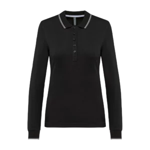 Polo maille piquée manches longues femme personnalisable Kariban
