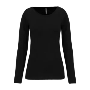 Ladies long-sleeved crew neck t-shirt, customisable – Kariban