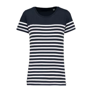 Ladies Organic crew neck sailor T-shirt, customisable – Kariban
