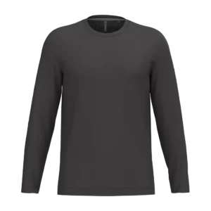 Men's long-sleeved crew neck T-shirt, customisable – Kariban