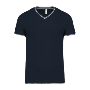 Men's piqué knit V-neck T-shirt, customisable – Kariban