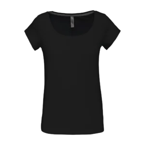 Ladies’ boat neck short-sleeved T-shirt, customisable – Kariban