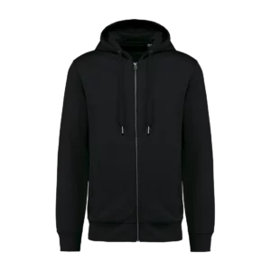 Unisex eco-friendly French Terry zipped hooded sweatshirt, customisable – Kariban