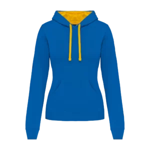 Sweat-shirt capuche contrastée femme personnalisable Kariban