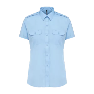 Ladies’ short-sleeved pilot shirt, customisable – Kariban