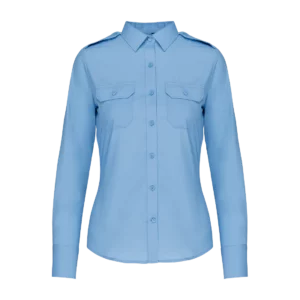 Ladies’ long-sleeved pilot shirt, customisable – Kariban
