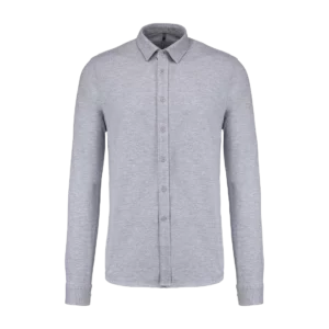 Long-sleeved piqué knit shirt, customisable – Kariban