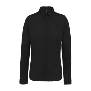 Ladies’ long-sleeved cotton poplin shirt, customisable – Kariban
