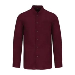 Men's long-sleeved mandarin collar shirt, customisable – Kariban