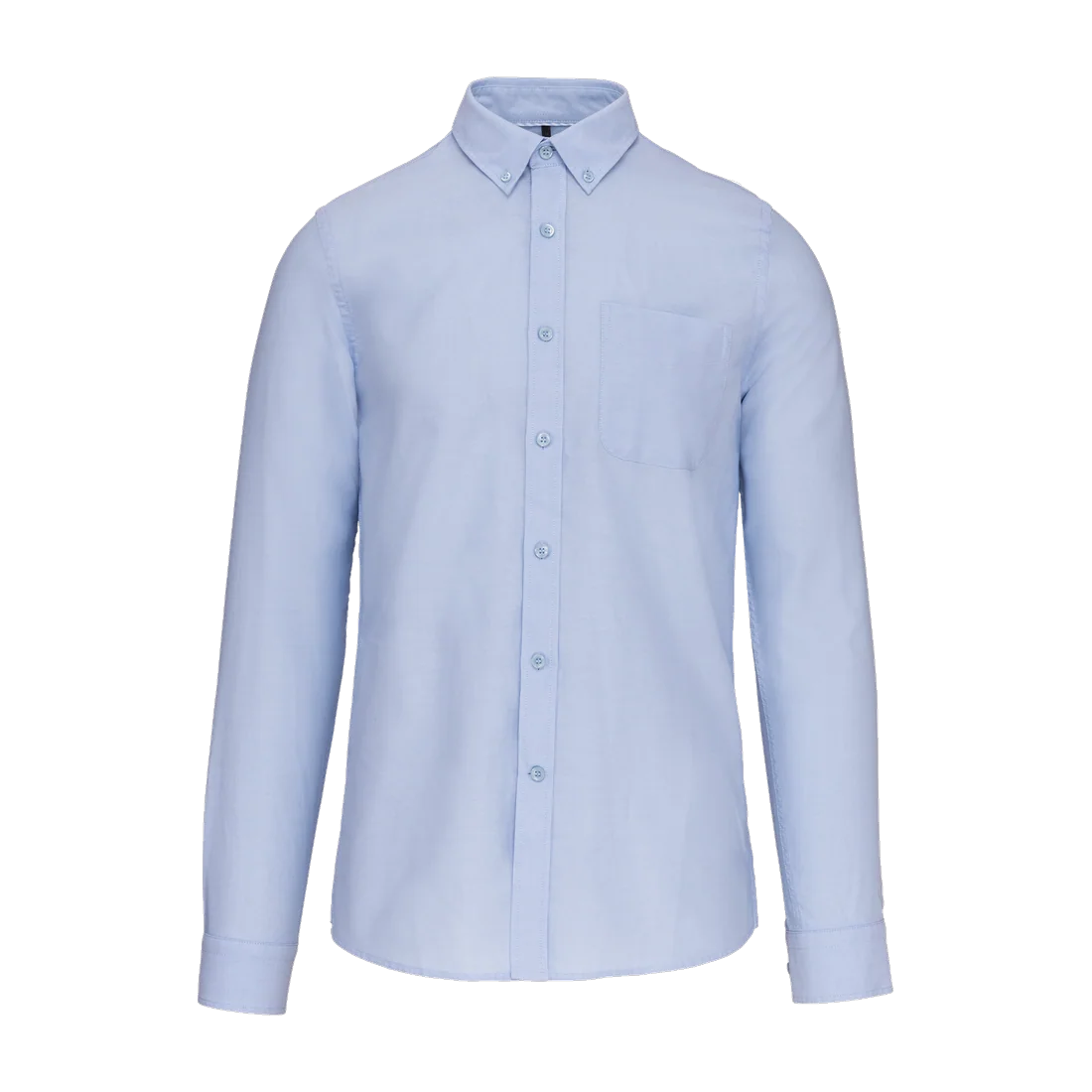 Men's long-sleeved washed Oxford cotton shirt, customisable – Kariban