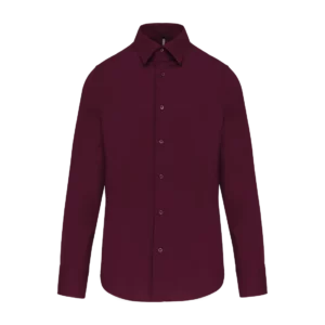 Men's long-sleeved cotton / elastane shirt, customisable – Kariban