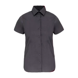 Ladies' short-sleeved cotton/elastane shirt, customisable – Kariban