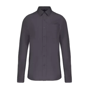 Men's long-sleeved cotton poplin shirt, customisable – Kariban