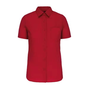 Ladies' short-sleeved cotton poplin shirt, customisable – Kariban