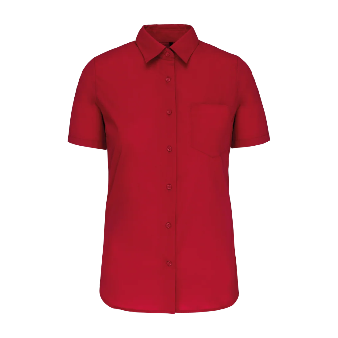 Ladies' short-sleeved cotton poplin shirt, customisable – Kariban