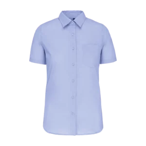 Ladies’ easy-care short sleeve polycotton poplin shirt, customisable – Kariban