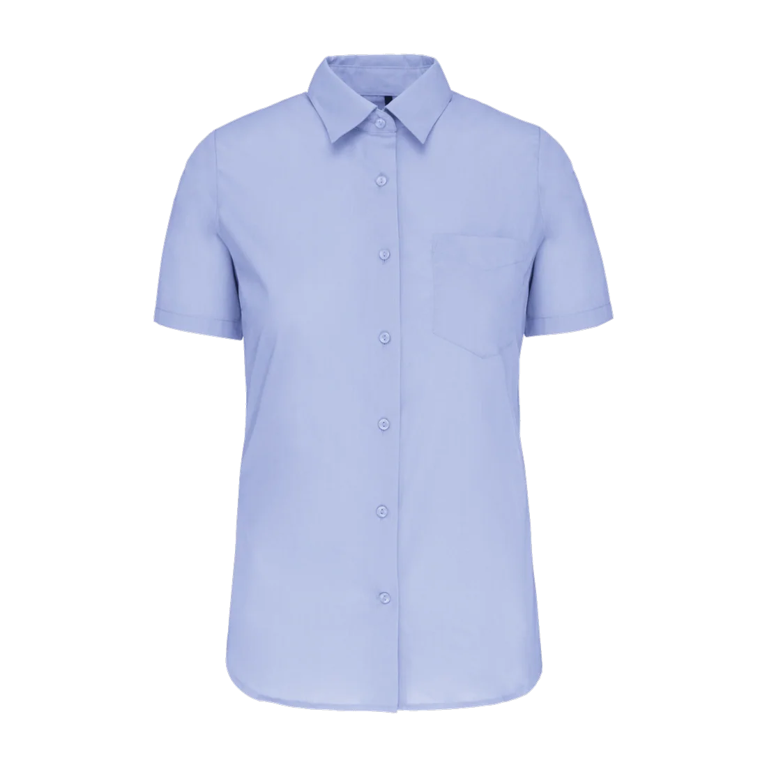 Ladies’ easy-care short sleeve polycotton poplin shirt, customisable – Kariban