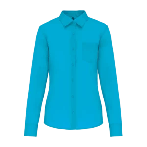 Ladies’ easy-care polycotton poplin shirt, customisable – Kariban