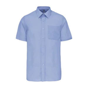 Men's easy-care short sleeve polycotton poplin shirt, customisable – Kariban