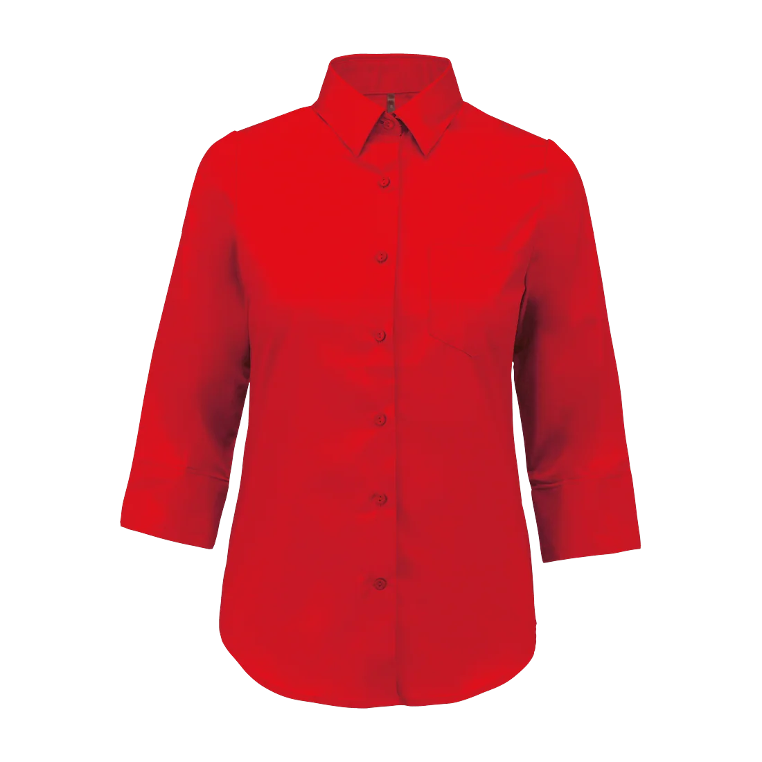 Ladies’ easy-care sleeve polycotton poplin shirt, customisable – Kariban