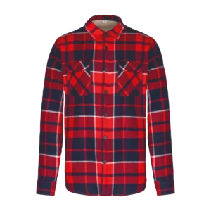 Sherpa-lined checked SHIRT JACKET, customisable – Kariban