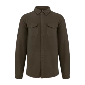 Sherpa-lined fleece overshirt, customisable – Kariban