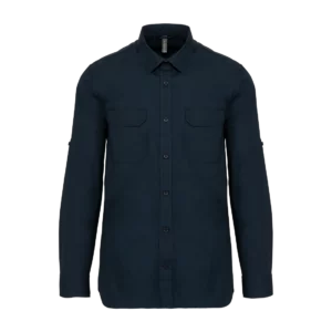 Men's long-sleeved safari shirt, customisable – Kariban