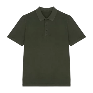 Eco-friendly men's washed effect jersey polo shirt, customisable – Native Spirit