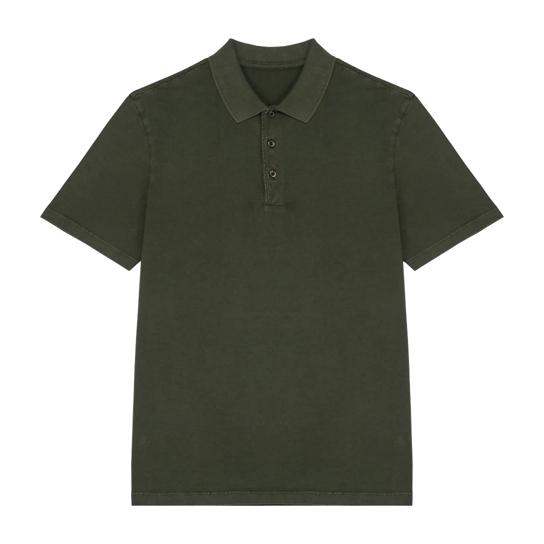 Eco-friendly men's washed effect jersey polo shirt, customisable – Native Spirit